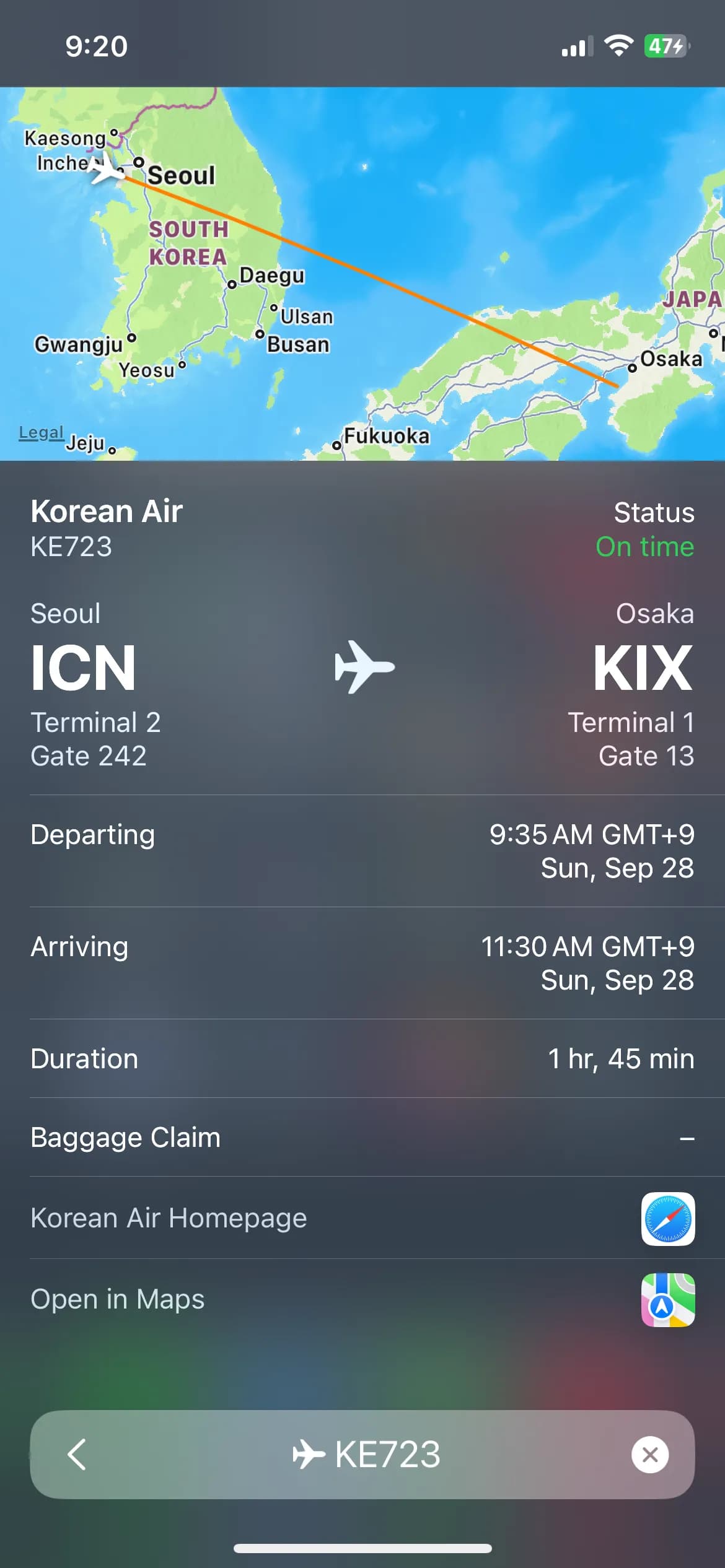 Check airport terminal