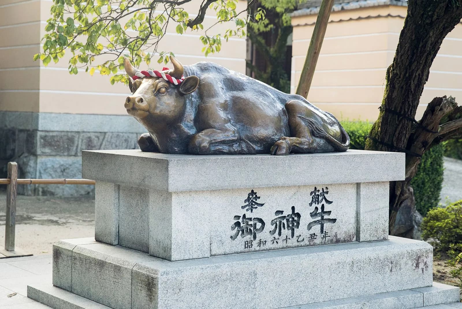Sacred ox at Dazaifu Tenmangu