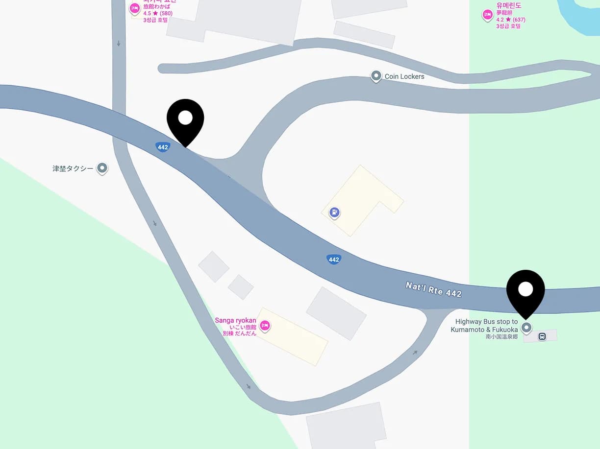 Kurokawa Onsen bus stop