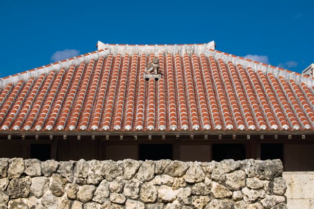 Okinawa red roof tiles
