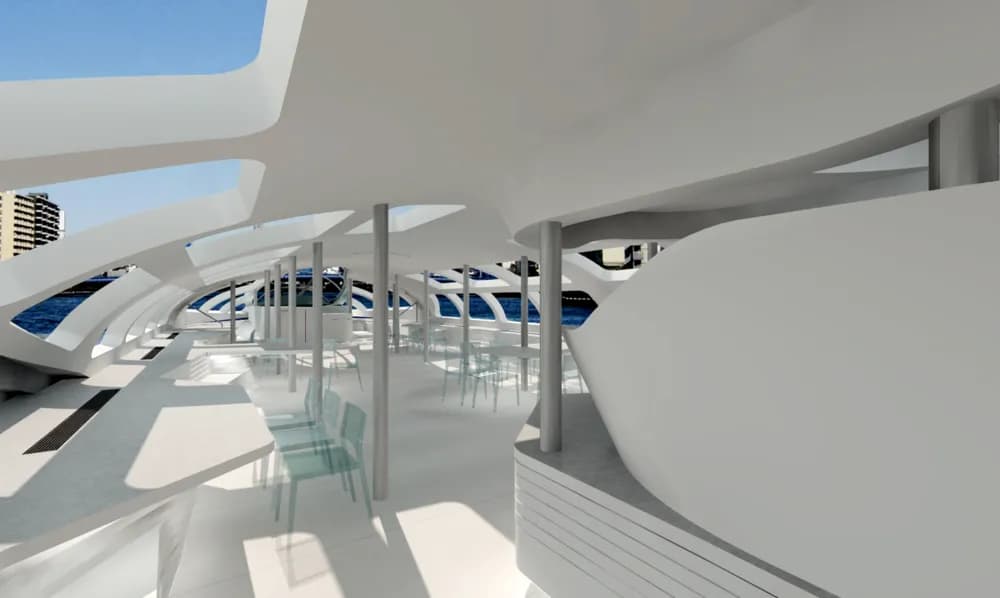 Odaiba water bus interior