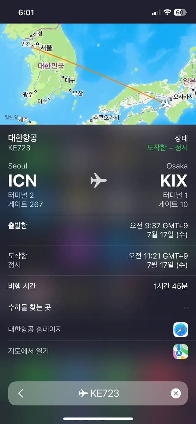 공항 터미널 확인